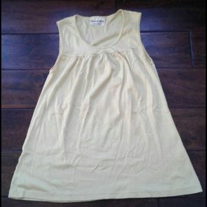 Michael Stars yellow baby doll blouse